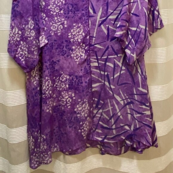 Blue Sky Clothing Tunic Top Blouse Purple  4X - Picture 3 of 4